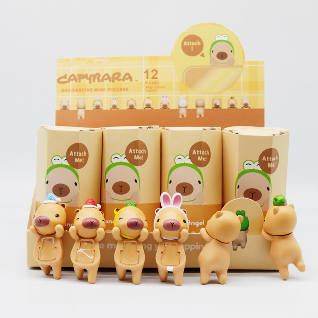 Bandai Capybara Blind Box Schlüsselanhänger, 12er-Set, Tiere, Kunststoff - Bild 1