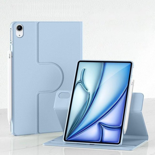 Lederhülle für Honor Pad 10 mit drehbarem Rückendeckel, Blau - Bild 1