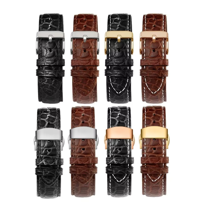 Uhrenarmband Leder, Krokodiloptik, Herren - Bild 5