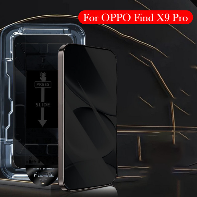 2er-Set Privatsphäre Panzerglas Displayfolie für OPPO Find X9 Pro, transparent - Bild 1