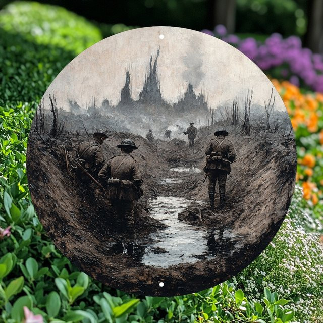CIFBUY Vintage WW1 Trench Metall-Wandkunst Retro-Eisenschild in Multicolour - Bild 1
