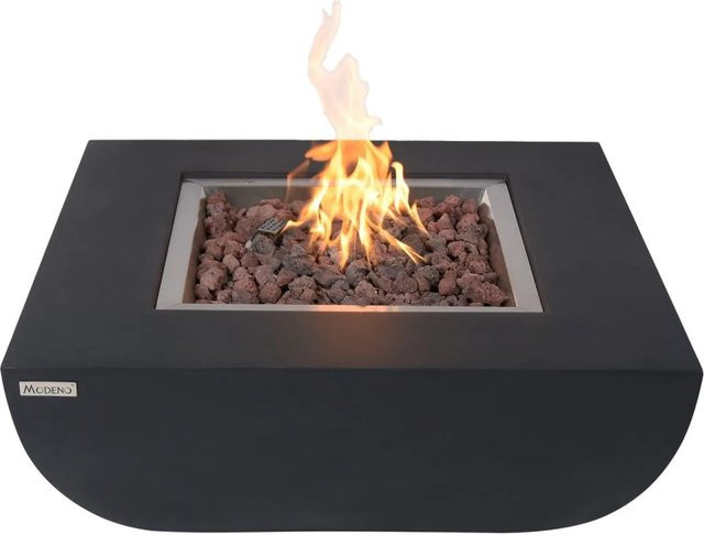 Elementi Gasfeuerstelle Itasy in Schwarz aus Faserbeton B/T/H: 86 x 86 x 40 cm - Bild 5