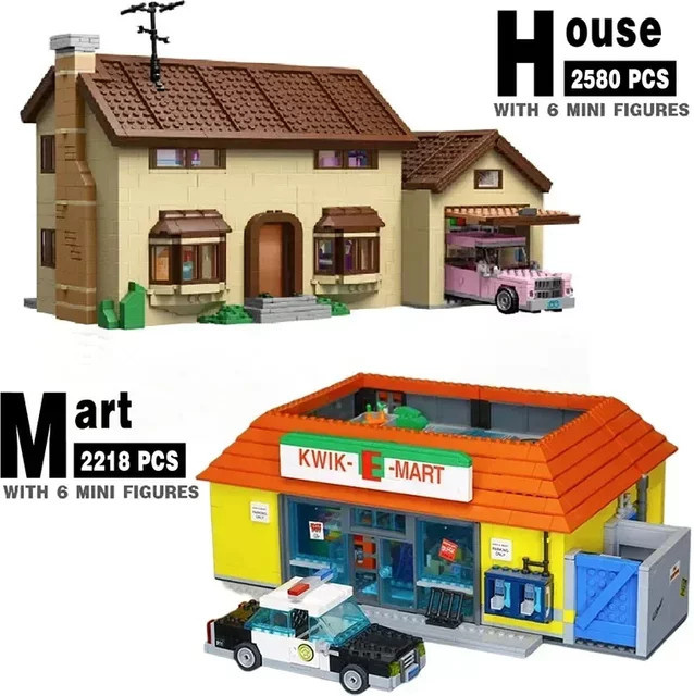 LEGO Kwik E Mart und Supermarkt-Haus Modellbausteine - Bild 1