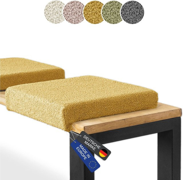 Klemmkissen Lycce in Gelb mit Boucle-Bezug - Bild 1