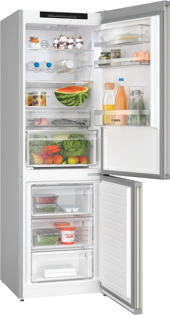 Bosch KGN36EICF Kühl-Gefrierkombination in Edelstahl/Silber mit NoFrost und Zero Degree Zone, B/T/H: 60,0 x 66,5 x 186,0 cm - Bild 1