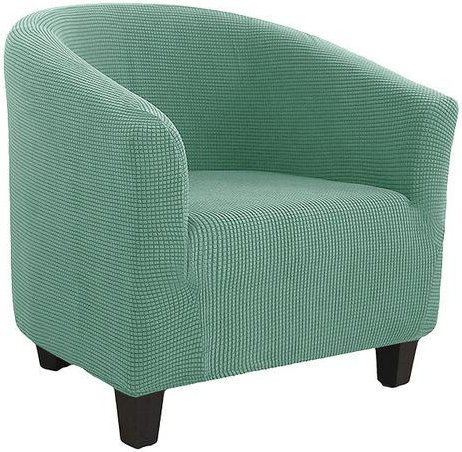 Yiran Furniture Jacquard Stretch Club Sofabezug für Einzelsessel in Grün, Plain Design - Bild 1