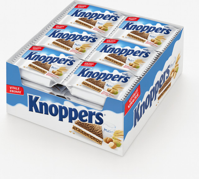 Knoppers Waffelschnitten Milch Haselnuss & Nougat 24 x 25 g - Bild 1