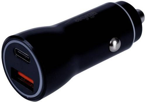 Akyga AK-CH-16 KFZ Schnellladegerät 36W in Schwarz mit 1x USB-C und 1x USB-A QC 3.0, USB PD 3.0 und PPS für PKW und LKW - Bild 1