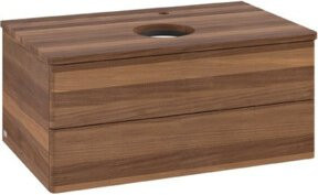 V&B Waschtischunterschrank Antao ohne Frontstruktur in Weiß, B/T/H: 80 x 36 x 50 cm - Bild 1