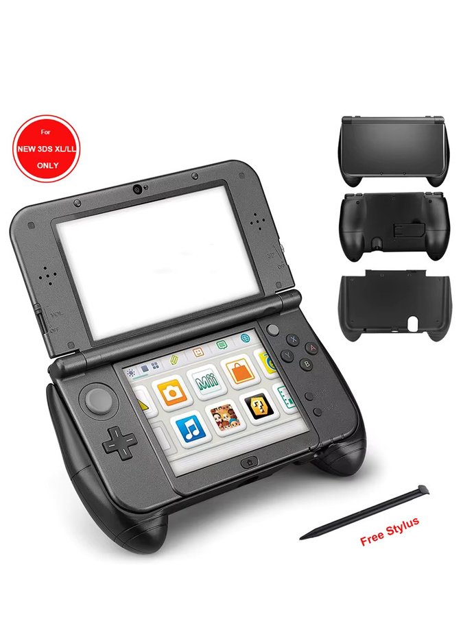 Handgriffhalterung aus Kunststoff mit Ständer und Stylus-Stift für Nintendo 3DS XL LL in Schwarz - Bild 6