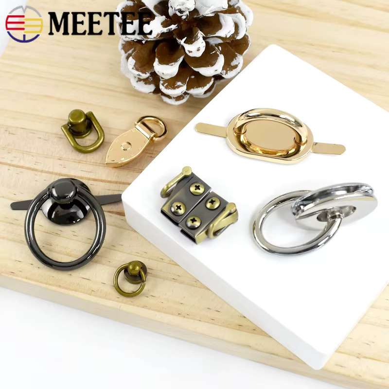 Meetee Metall-Taschenclips O-Ring Drehverschlüsse aus Stahl als DIY Zubehör für Taschenriemen und Kettenverbinder in Gold und Multicolour - Bild 2