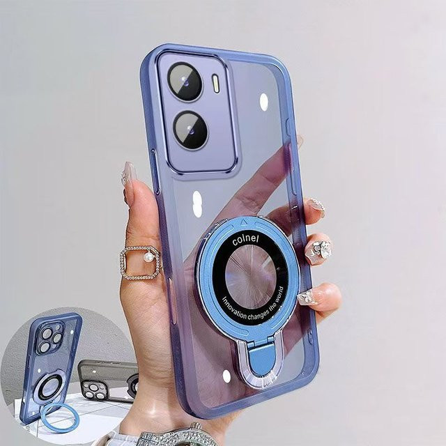 Stoßfeste magnetische Standhülle für Motorola Moto Edge 60, Edge 50 Pro, 40 Ultra, S50 Neo und Fusion Pro Stylus in Transparent - Bild 1