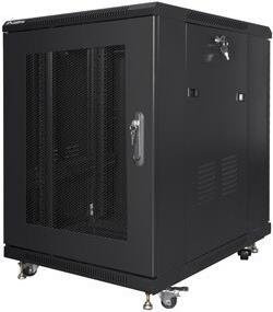 Lanberg FF01-6815-23B Rack 19U Freistehendes Gestell Schwarz - Bild 1