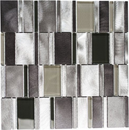 HuH Mosaik Mosaikfliese Modern-Mix in Grau mit Steinoptik als Wandbelag, B/L: 30,1 x 30,1 cm - Bild 1