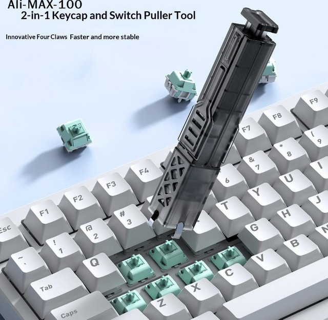 AyS Tastenkappen-Entferner-Set 2-in-1 Tastatur-Zubehör-Kit mit Tastenabzieher und Schalterabzieher - Bild 1