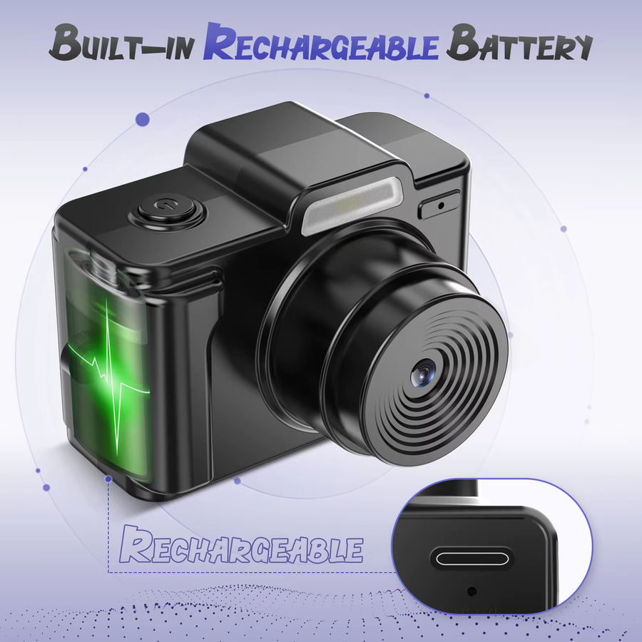 POVCAN E9 Mini-Schlüsselanhänger-Kamera in Schwarz mit HD 1080P Bildschirm und integrierter Lampe als ultra-kompakter Videorekorder - Bild 5