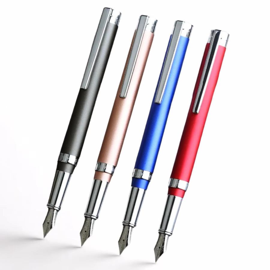 Hero 8203 School Füllfederhalter Set, 2 Stück, 0,5 mm Edelstahl-Iridiumspitze, Farben: Blau und Mehrfarbig - Bild 5