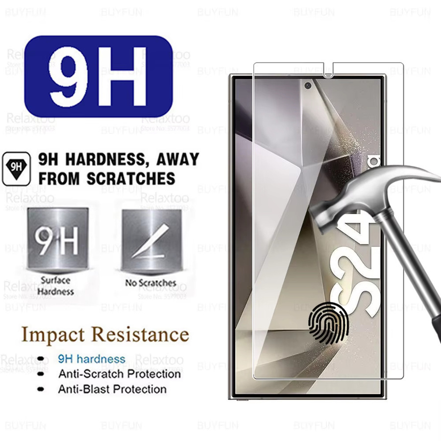 4er-Set gehärtetes Glas Displayschutzfolie für Samsung Galaxy S24 Ultra und S25 Ultra 5G, transparent - Bild 4