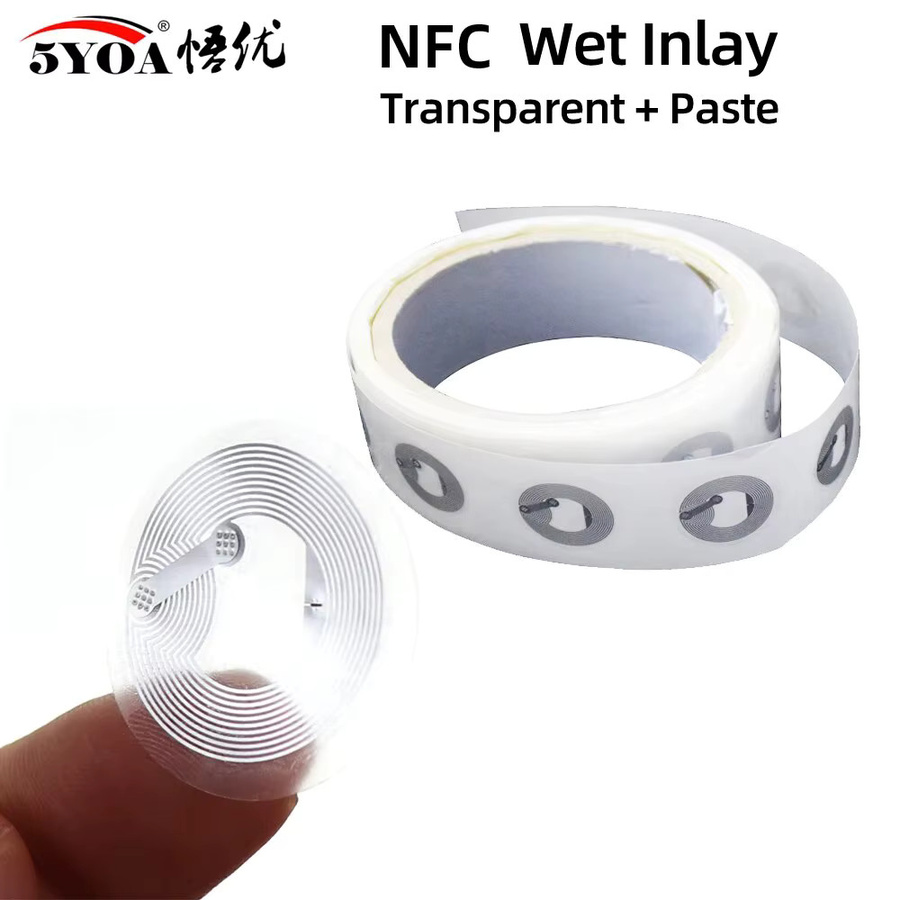 5yoa NFC-Tags Set mit 13,56 MHz RFID-Aufklebern als Wet Inlay Etiketten für NFC-fähige Smartphones - Bild 2