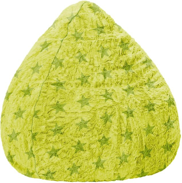 Sitting Point Sitzsack BeanBag Fluffy 220 in Grün mit Sternen-Muster - Bild 1