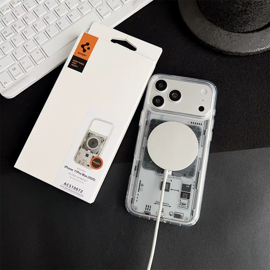 Spigen Hybrid MagFit Magnetische Handyhülle für iPhone 17 Air, 16 Pro Max, 15, 14 Plus, 13 Ultra, transparent, kompatibel mit MagSafe kabelloser Aufladung - Bild 2