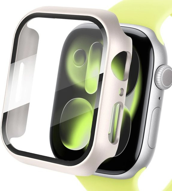 CAOWTAN Displayschutz aus gehärtetem Glas und Schutzfolie für Apple Watch Ultra 2 49mm sowie iWatch Series 11 10 9 8 7 6 5 4 3 2 1 40/44mm in Transparent - Bild 1