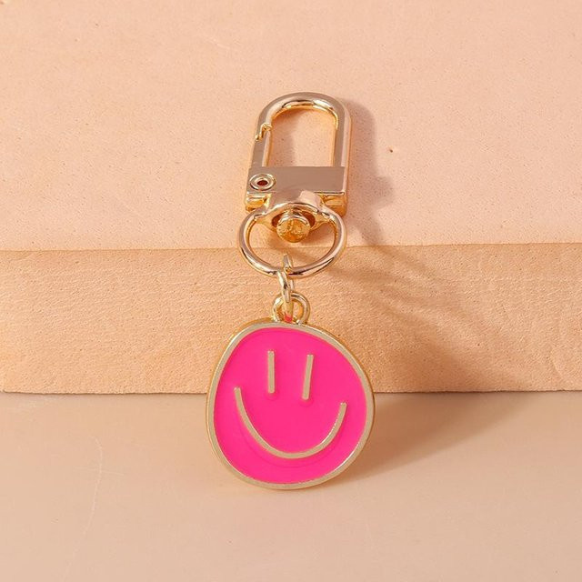 Schlüsselanhänger mit lächelndem Gesicht und Emoticon-Anhänger, beige, Unisex - Bild 1