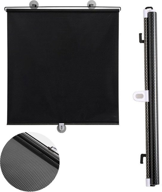 Jintangreen Verdunkelungsvorhang mit Saugnapf für den Fenstersonnenschutz, Schwarz, B: 45 cm, H: 125 cm - Bild 1