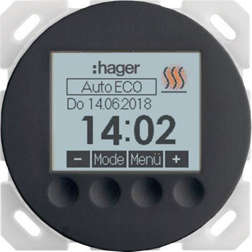 Hager Temperaturregler WLN5046BG in Schwarz - Bild 1