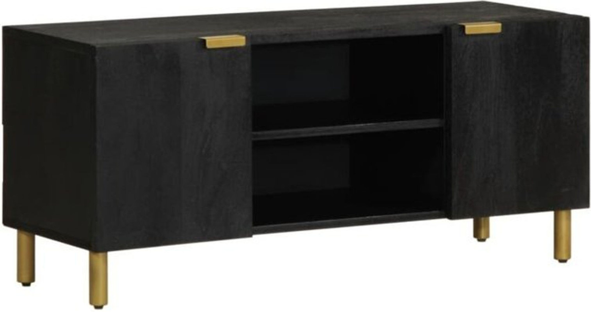Vidaxl TV-Schrank in Schwarz im Industrial Design aus Holzwerkstoff, B/T/H: 105 x 33 x 46 cm - Bild 1