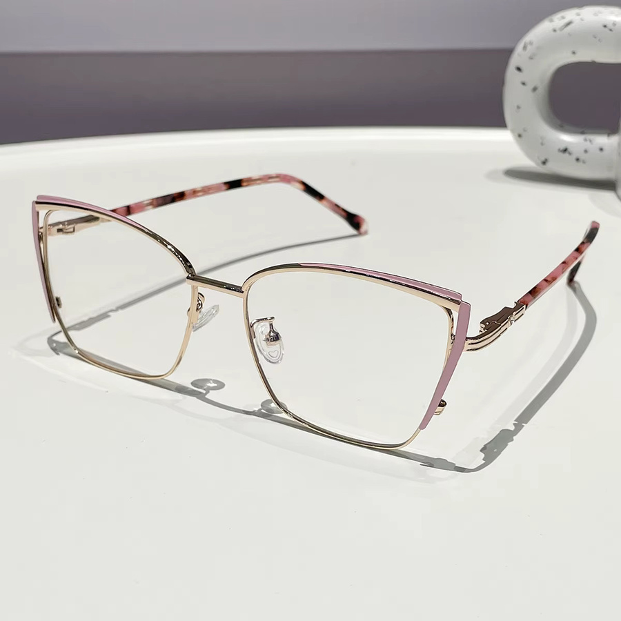 RELEN Korrektionsbrille Cat-Eye, Metall, Vollrand, Damen - Bild 2