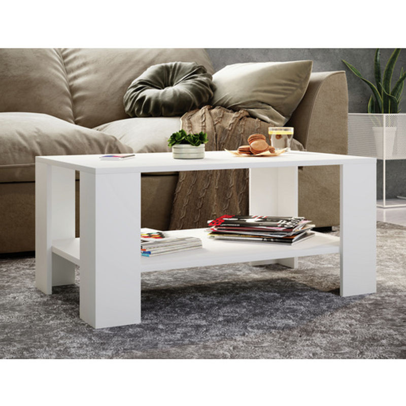 Couchtisch Dalus von VCM in Weiss, B/T/H: 90 x 41 x 55 cm - Bild 2