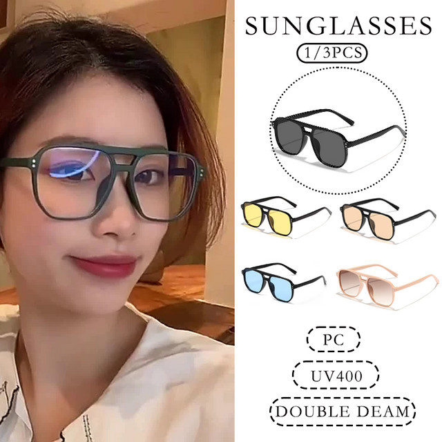 MOYOKA Sonnenbrille Aviator, Vollrand, Kunststoff, Unisex, Schwarz - Bild 1