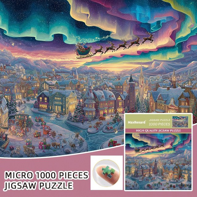MaxRenard Weihnachts-Puzzle, Nordlichter, 1.000 Teile - Bild 1