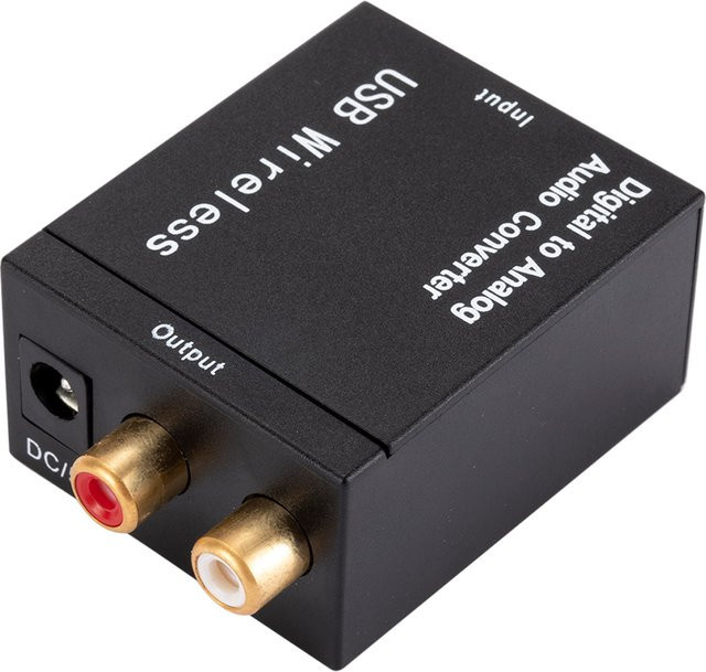 ALLOET Audio-Konverter DAC-Adapter mit optischem Kabel 1m, Bluetooth-kompatibel, Schwarz - Bild 1