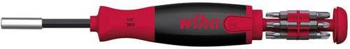 Wiha Schraubendreher mit Bit Magazin LiftUp 25 magnetisch in Schwarz-Rot mit 12 Bits - Bild 1