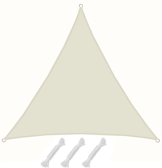 AMANKA Sonnensegel Dreieck aus Polyester in Beige, Wasserabweisend mit UPF 50+, B/T/H: 3 x 3 x 3 m - Bild 1