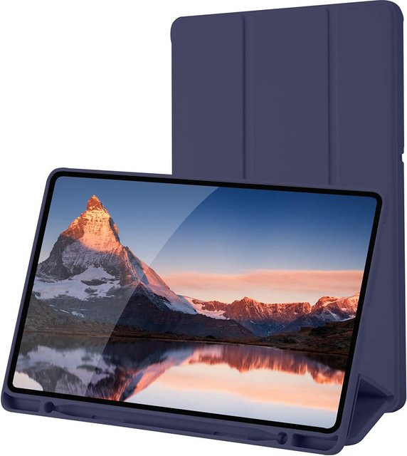 Techsuit Flex Trifold Schutzhülle für Samsung Galaxy Tab S6 Lite (2024, 2022, 2020) in Marineblau - Bild 1