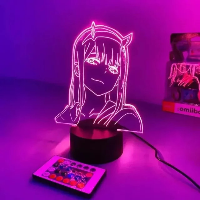 Bandai Darling in The Franxx Zero Two Actionfigur 3D LED Acryl Schreibtischlampe bunt / mehrfarbig - Bild 1
