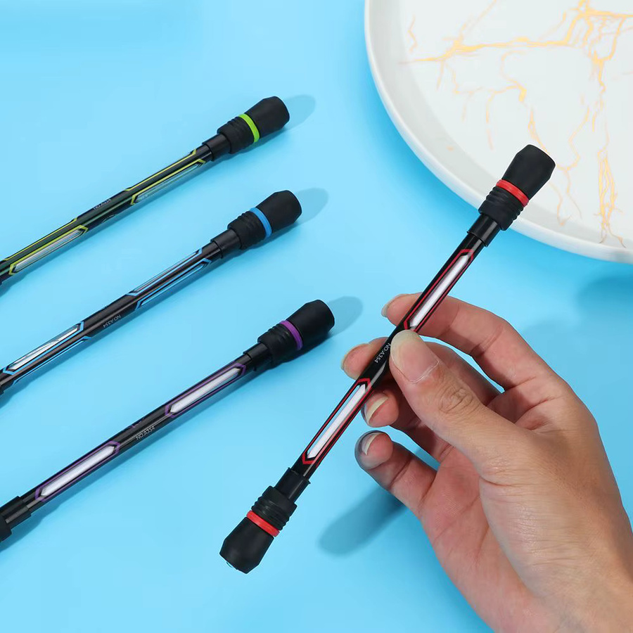 Antistress-Drehstift als Schreibwerkzeug für Schule und Büro in Gelb und Multicolour - Bild 2