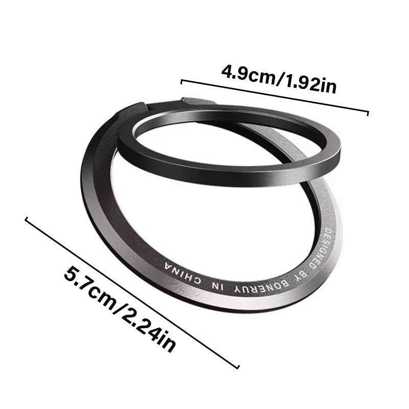 WSSHE Magnetische Handyhalterung für MagSafe mit 360 Grad Drehung und faltbarem Fingerring in Grau - Bild 5