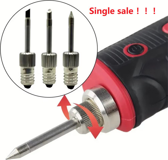 Ersatz-Lötkolbenspitze mit E10-Interface für USB-Lötkolben in Silber - Bild 1