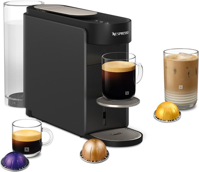 DeLonghi Nespresso Vertuo Up Kapselautomat ENV200.GY in Schwarz und Grau - Bild 1