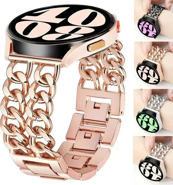Uhrenarmband Edelstahl, Roségold, 20 mm, 22 mm, Unisex - Bild 1
