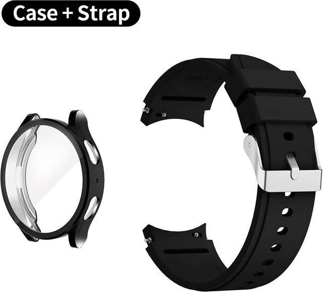 Samsung Uhrenzubehör, Schutzhülle und Armband, Kunststoff, Schwarz, Unisex - Bild 1