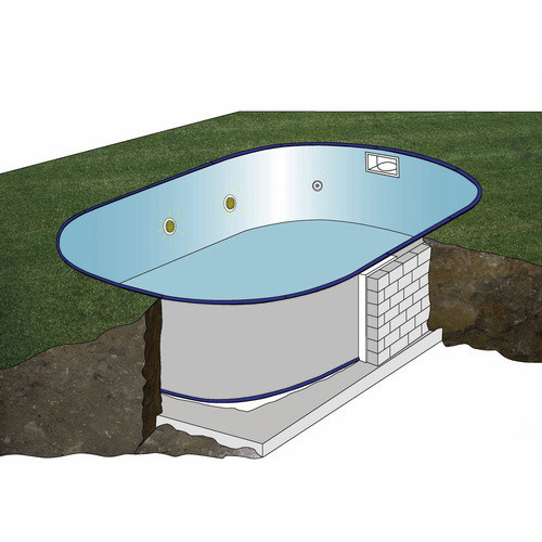 GRE Ovalpool in Weiß, B/H/L: 600 x 120 x 320 cm - Bild 2