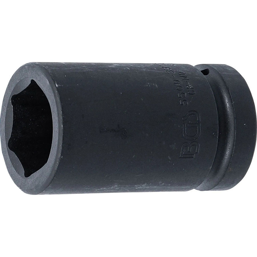 BGS Kraft-Steckschlüssel-Einsatz Sechskant tief 5500-33 mit 25 mm (1 Zoll) Antrieb und 33 mm Schlüsselweite in Schwarz - Bild 2