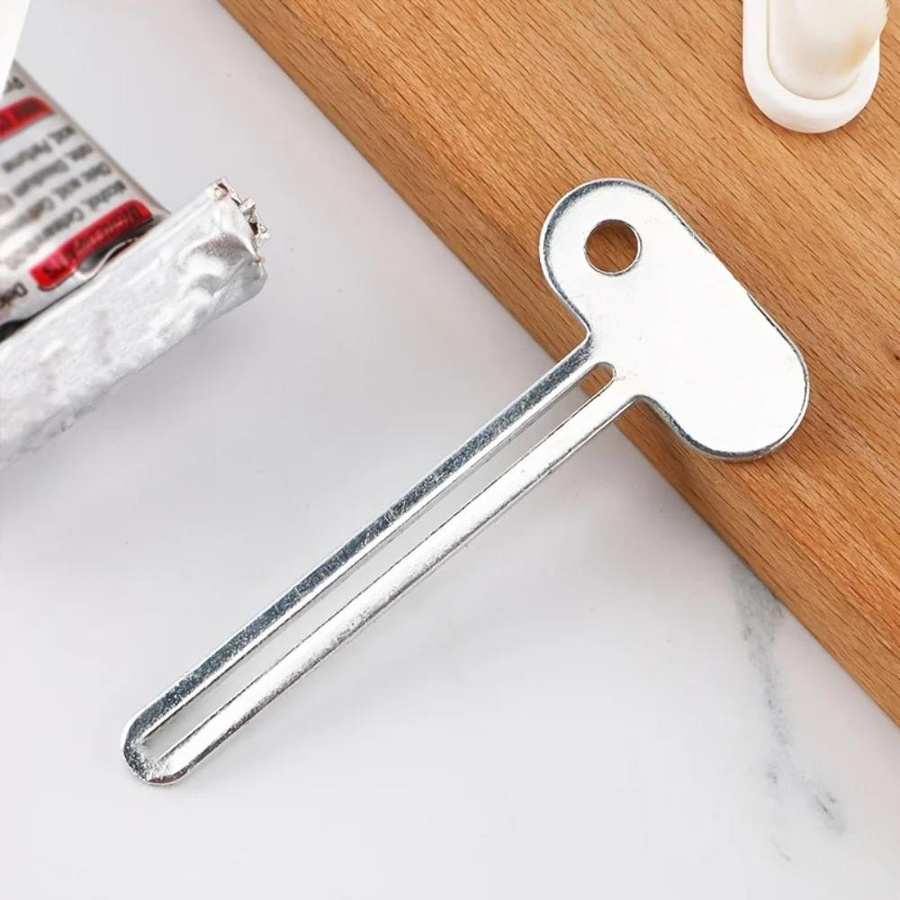 SHIJIN Light Zahnpastapresse aus Edelstahl in Silber, 5er-Set drehbarer Spender für Kosmetik, Salben, Haar- und Ölprodukte - Bild 2