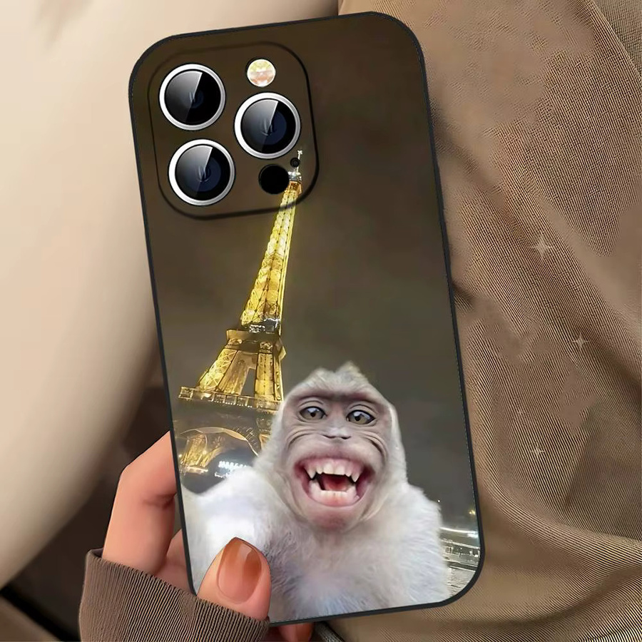 Lustige Affen-Handyhülle für Apple iPhone 11 bis 17 Pro Max Plus, weiche TPU-Hülle, multicolour - Bild 5