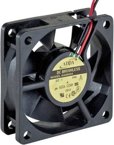ADDA Axiallüfter AG06024HB257103(05L5) Schwarz 24 V/DC 39.7 m³/h B/T/H: 60 x 60 x 25 mm - Bild 1